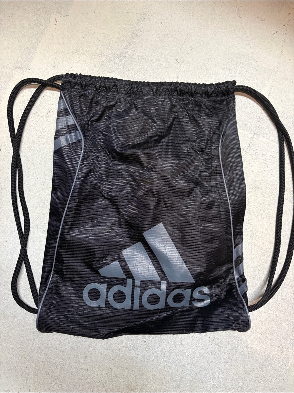 adidas Black Drawstring Logo Gym Sack